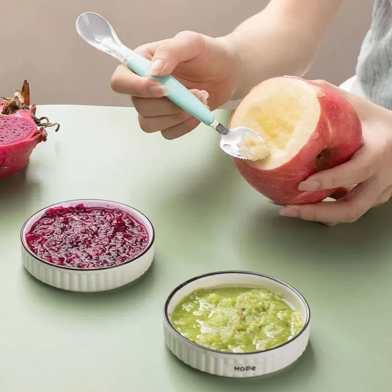 304 Stainless Steel Double Head Scraping Spoon