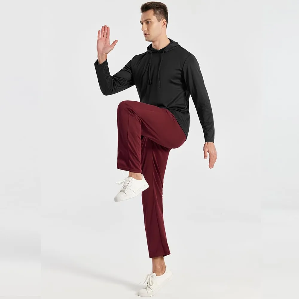 3PC Men's Zipper Mesh Fabric Jogger Pants - Breathable & Flexible Fit, Comfortable for Sports & Casual Wear