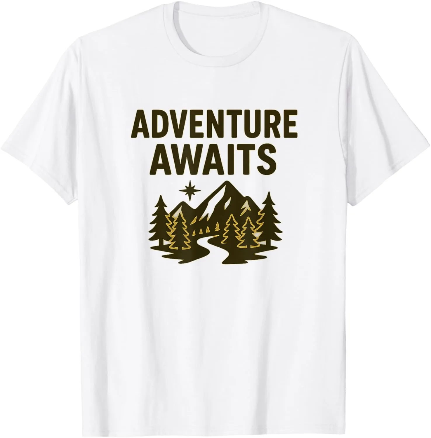 Adventure Awaits  Outdoor Travel Design T-Shirt