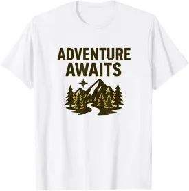 Adventure Awaits  Outdoor Travel Design T-Shirt