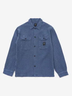 Brain Dead Waffle Button Front Shirt - Blueberry