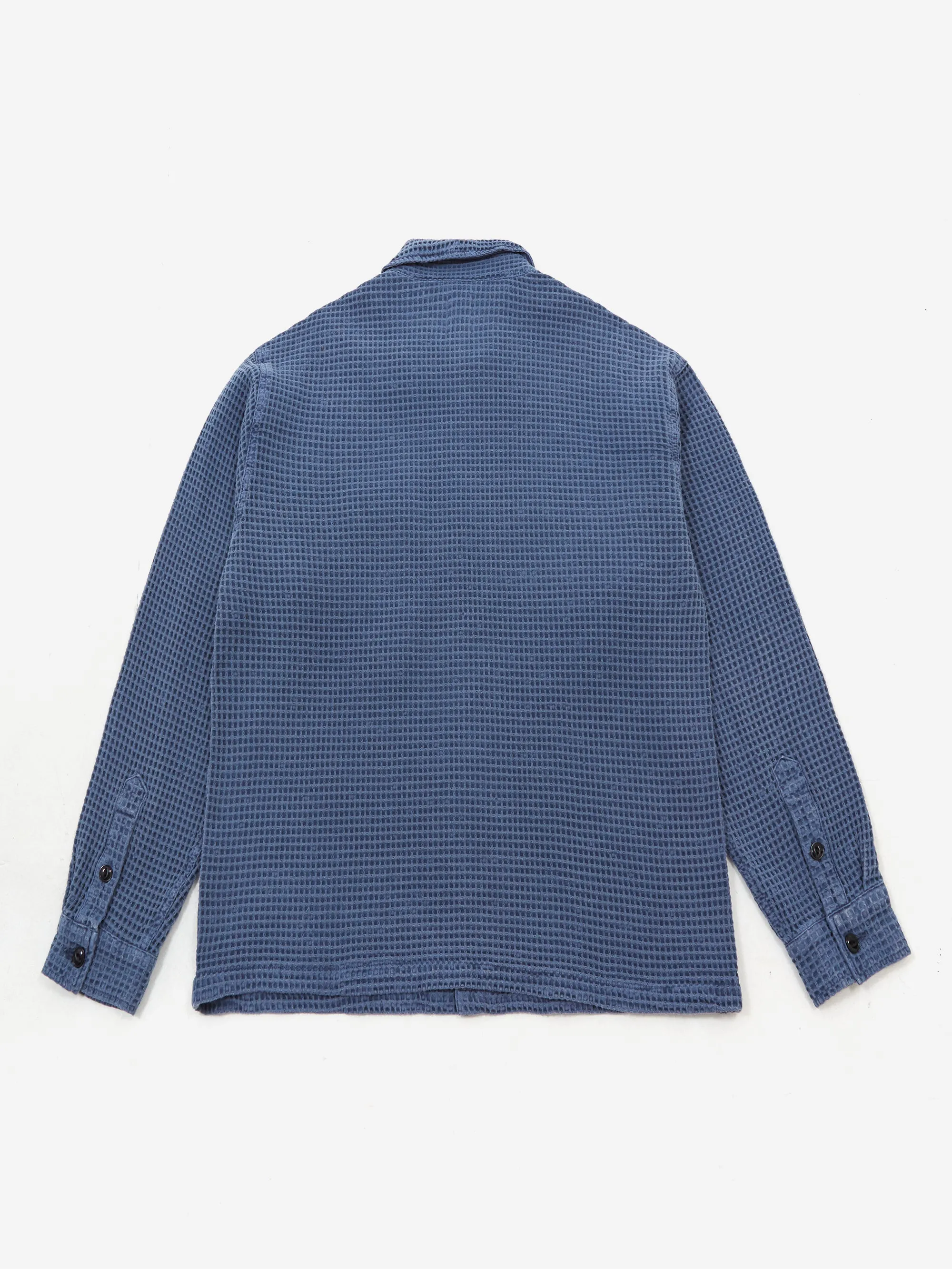 Brain Dead Waffle Button Front Shirt - Blueberry