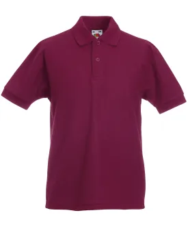Burgundy - Kids 65/35 piqué polo