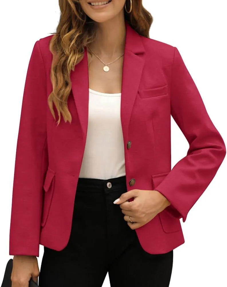BZB Women's Casual Blazers Long Sleeve Lapel Open Front Work Office Bussiness Warm Blazer Jackets