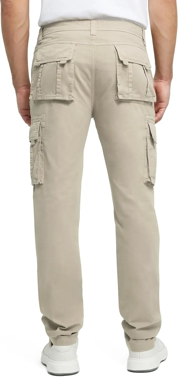 Cargo Pants for Men Cotton Fabric 6 Deep Pockets Straight-Leg Design Work Pants for Men