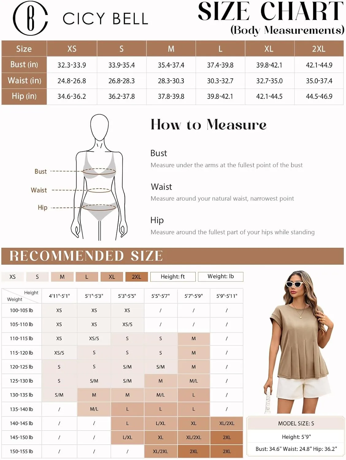 Cicy Bell Womens Summer Peplum Blouse Casual Dressy Cap Sleeve Pleated Tops Ribbed Knit Crew Neck Shirts