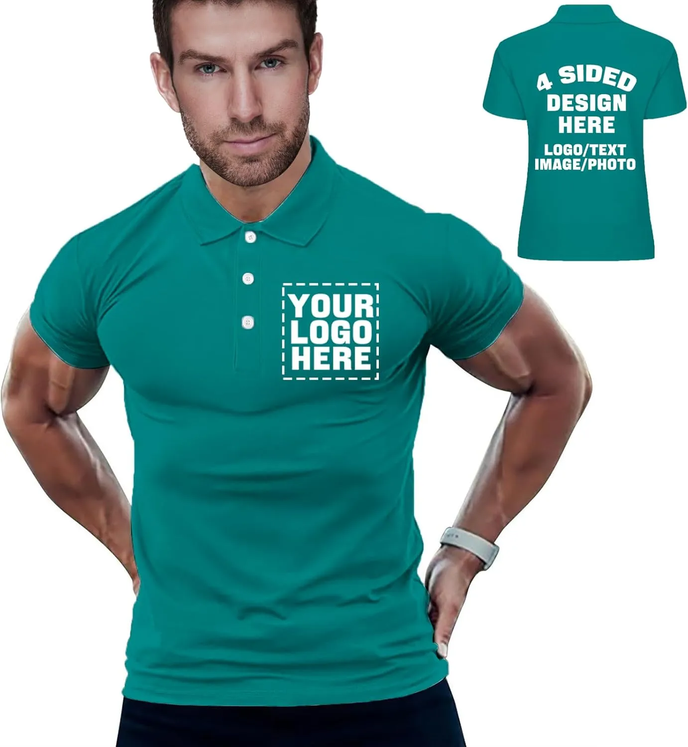 Custom Polo Shirts for Women Add Your Own Image Text Jersey Shirts for Men Personalized Design Polo Logo Shirts