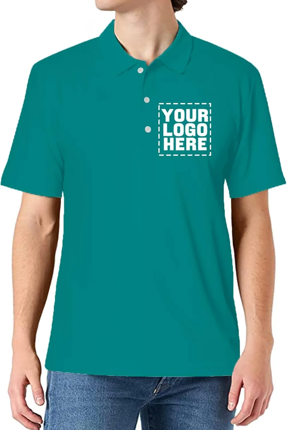 Custom Polo Shirts for Women Add Your Own Image Text Jersey Shirts for Men Personalized Design Polo Logo Shirts