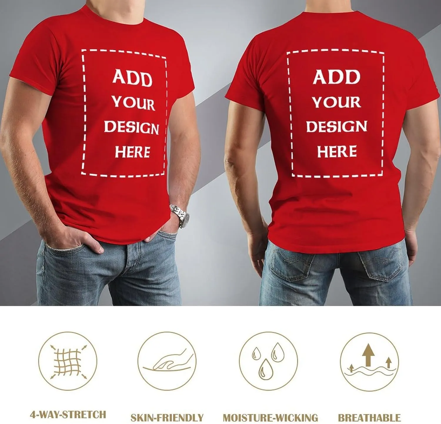 Custom t Shirt Design Your Own Image Text Personalized Adult Printing Shirts