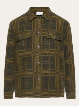 Double bonded checkered overshirt - GOTS/Vegan - Green check