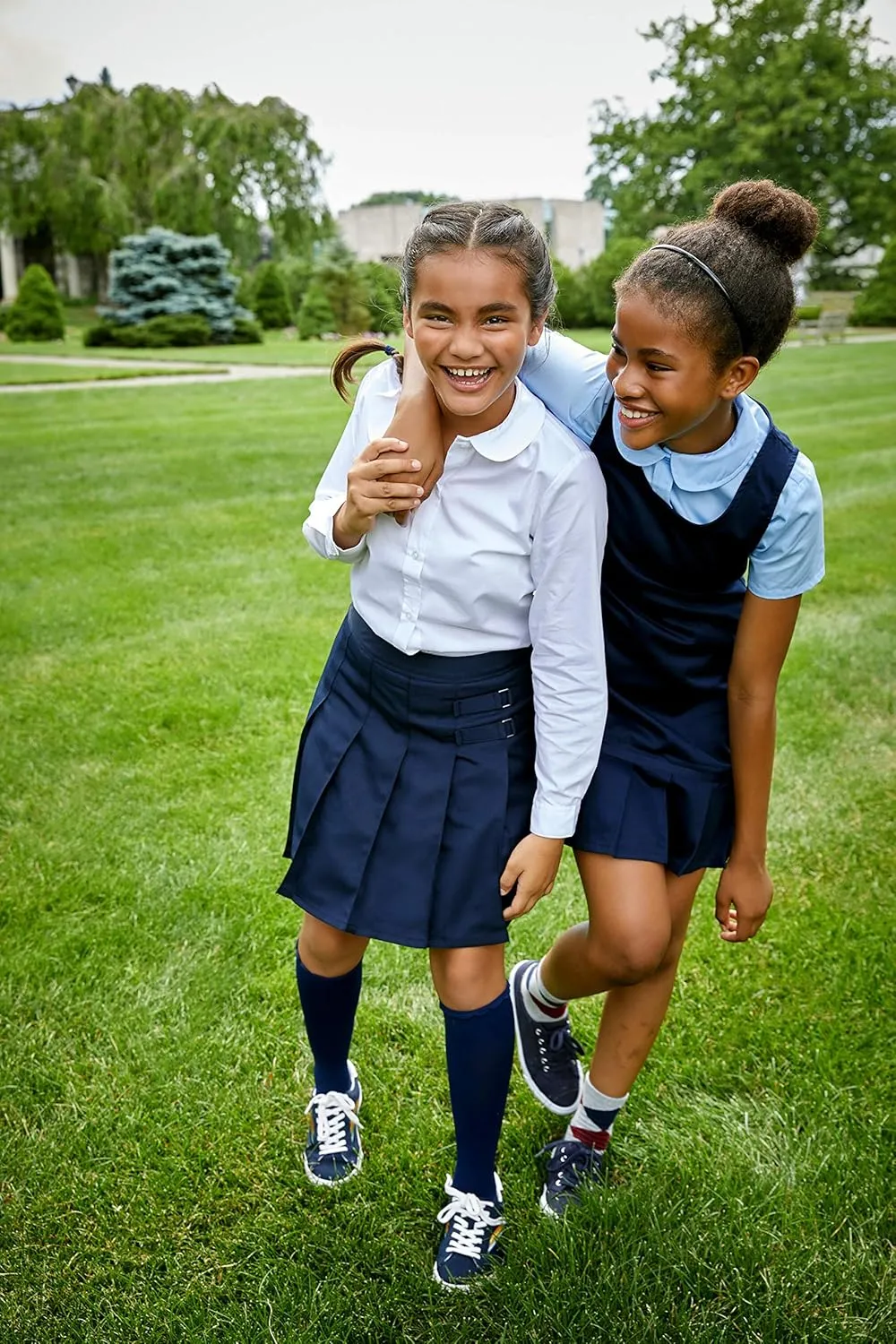 French Toast Girls' Adjustable Waist Pleated-Front Two-tab Scooter