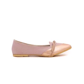 Girls Champagne Casual Pumps KD0570