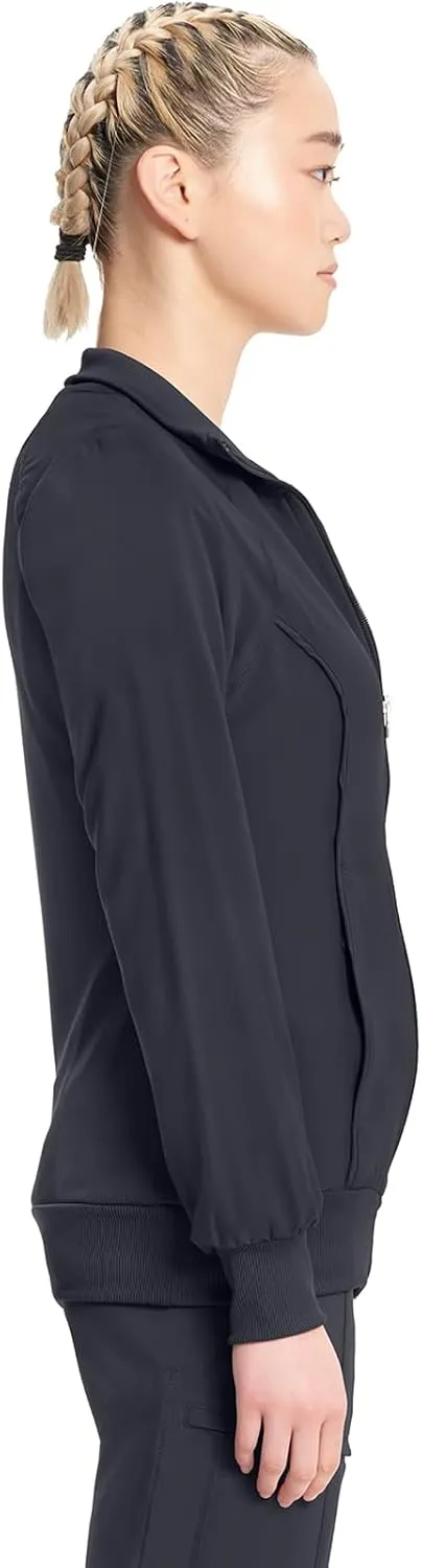 Infinity by Cherokee Zip Front Scrub Jackets for Women, 4-Way Stretch Fabric, 2391A