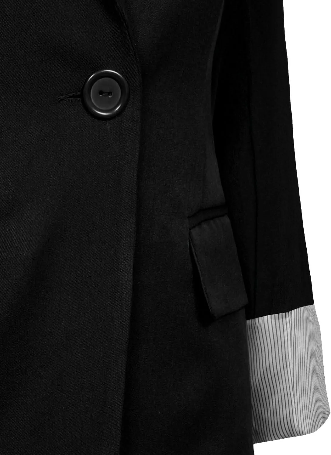 J. LOVNY Women's Premium Fabric Comfy with One Button Oversized Boyfriend Blazer S-3XL