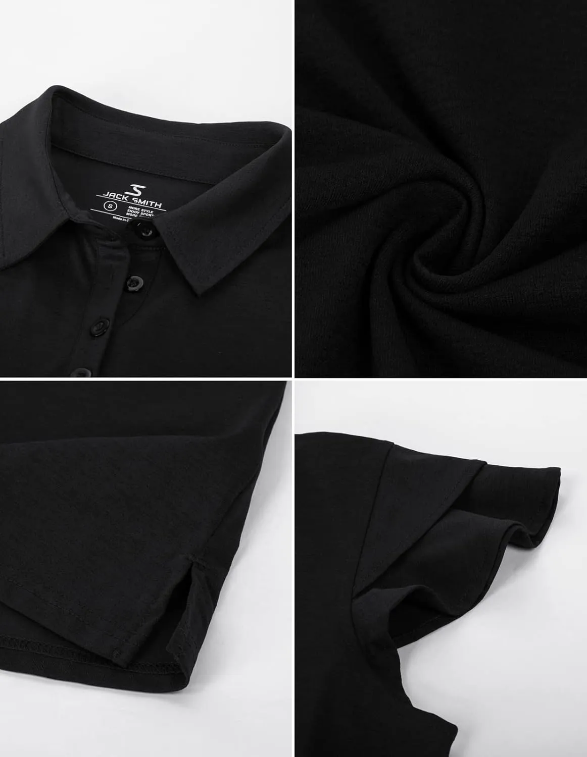 JACK SMITH Womens Golf Polo Shirt Ruffles Sleeveless Moisture Wicking Tennis Shirts Lightweight Athletic Tops