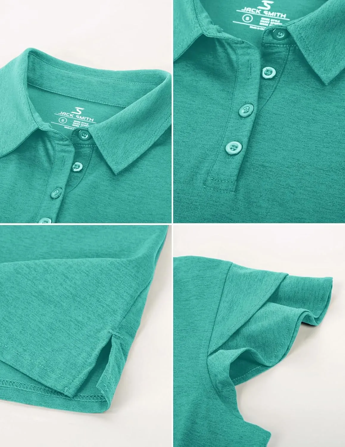 JACK SMITH Womens Golf Polo Shirt Ruffles Sleeveless Moisture Wicking Tennis Shirts Lightweight Athletic Tops