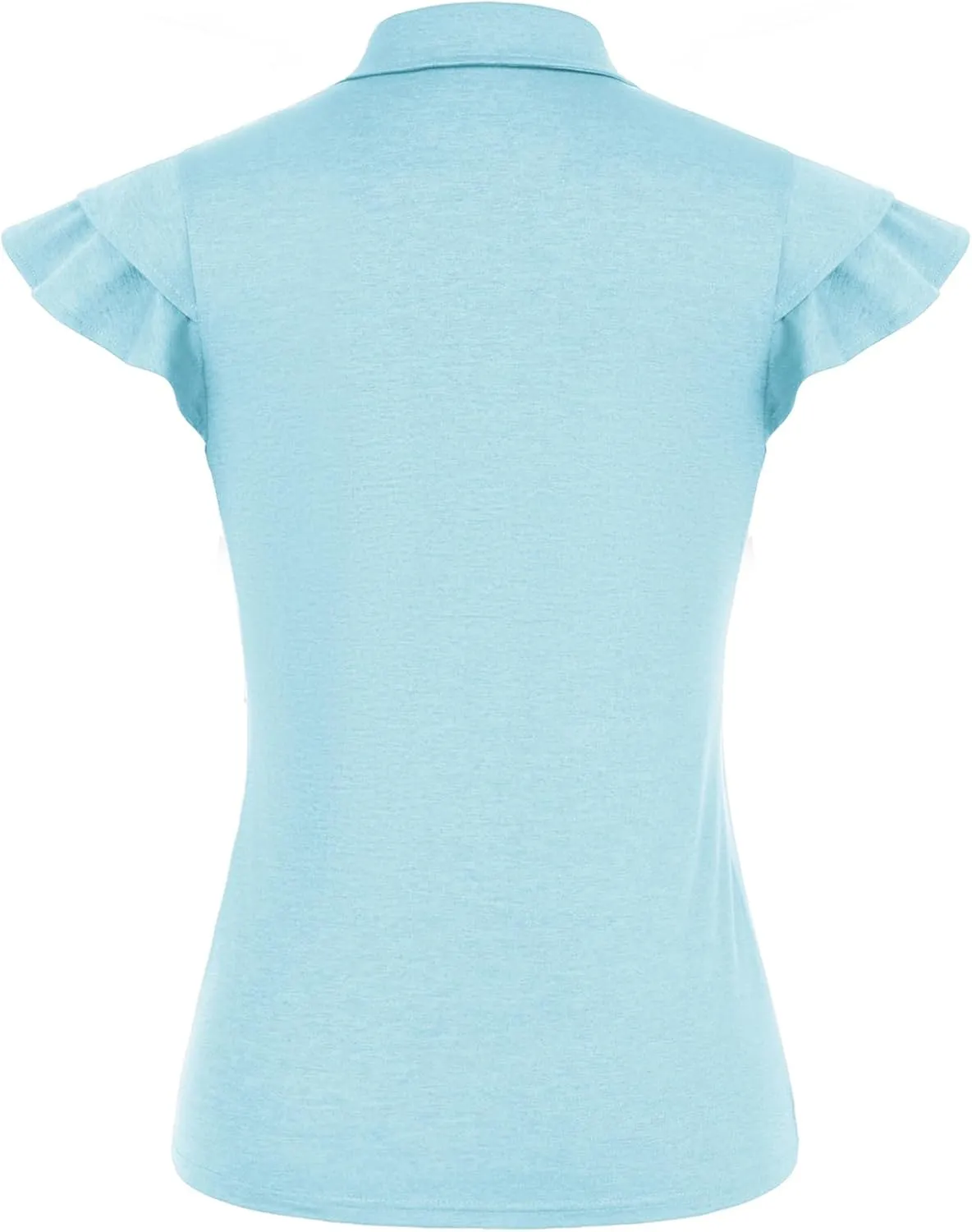 JACK SMITH Womens Golf Polo Shirt Ruffles Sleeveless Moisture Wicking Tennis Shirts Lightweight Athletic Tops