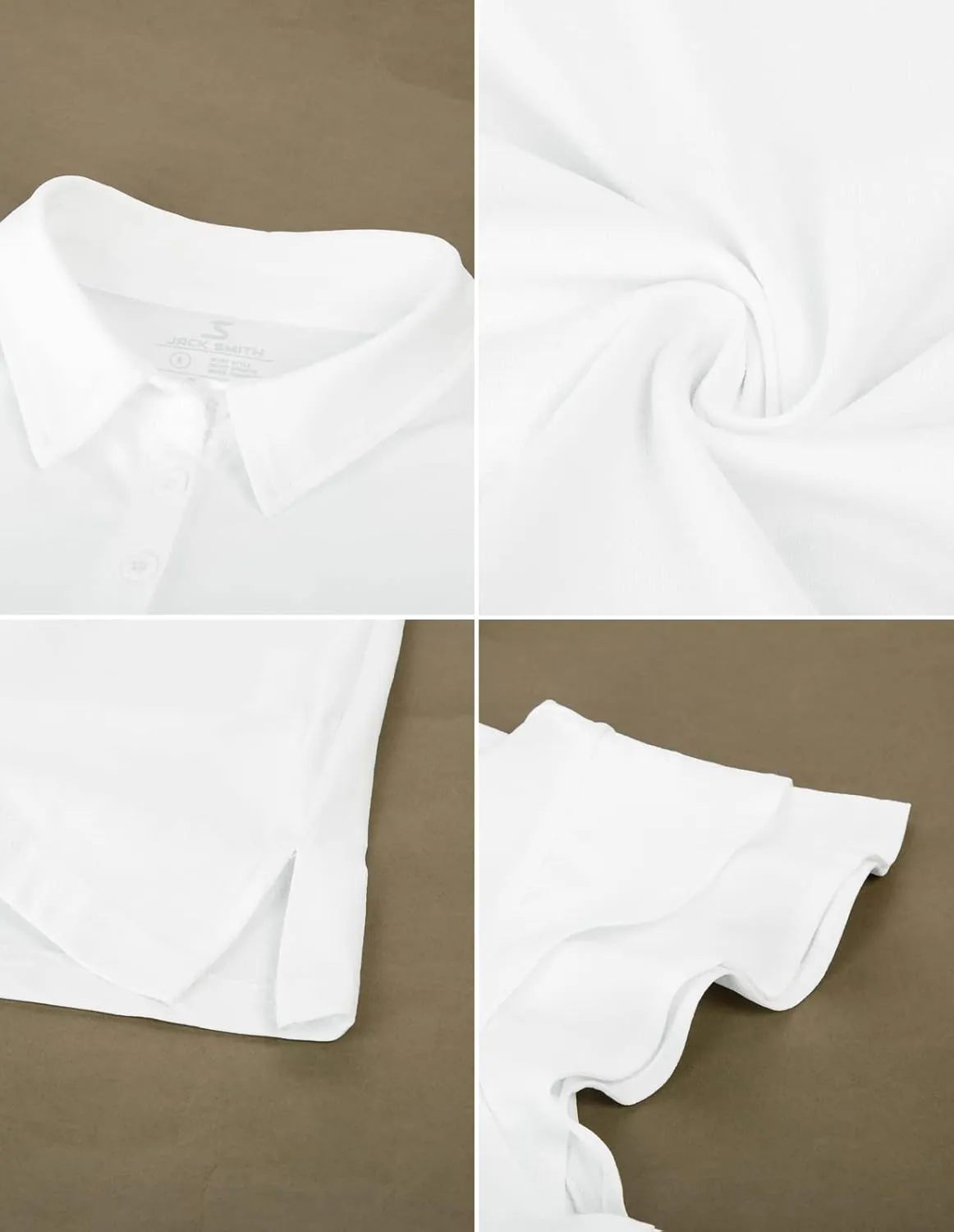 JACK SMITH Womens Golf Polo Shirt Ruffles Sleeveless Moisture Wicking Tennis Shirts Lightweight Athletic Tops