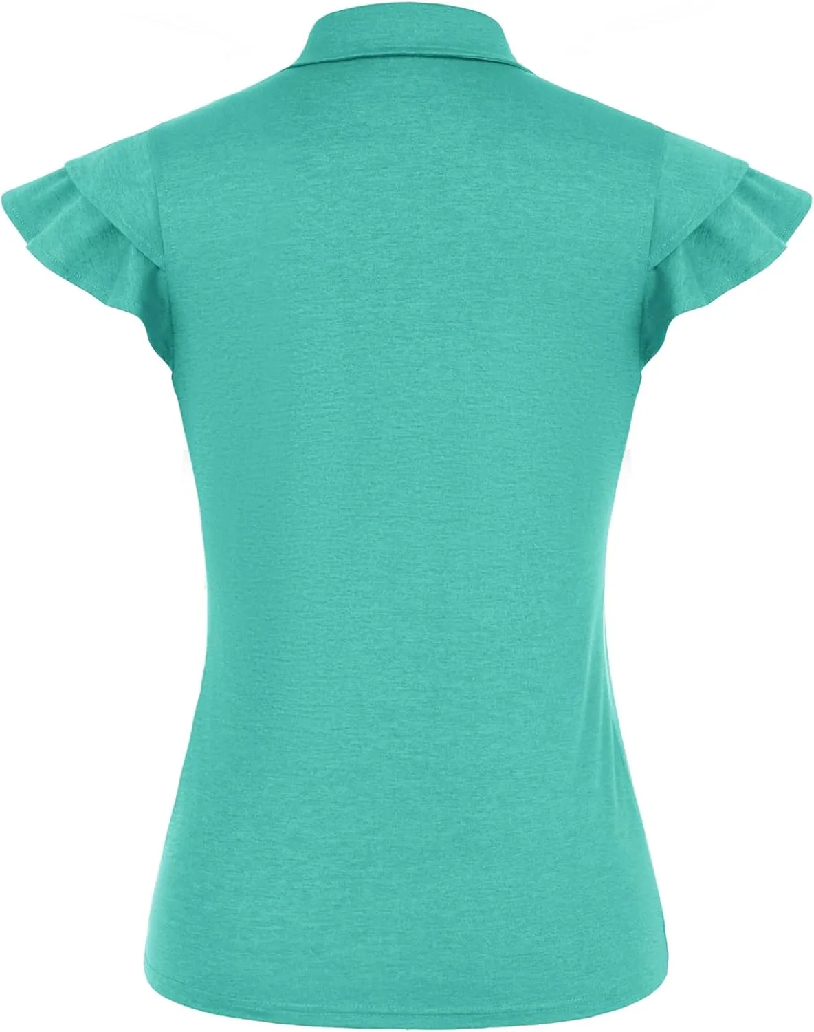 JACK SMITH Womens Golf Polo Shirt Ruffles Sleeveless Moisture Wicking Tennis Shirts Lightweight Athletic Tops