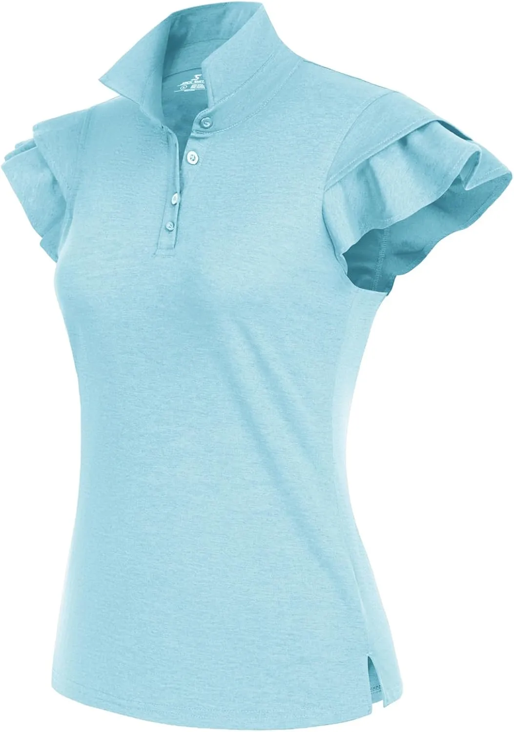 JACK SMITH Womens Golf Polo Shirt Ruffles Sleeveless Moisture Wicking Tennis Shirts Lightweight Athletic Tops