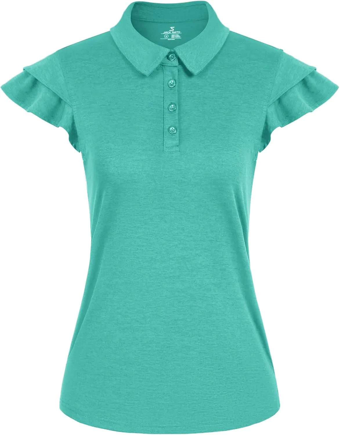 JACK SMITH Womens Golf Polo Shirt Ruffles Sleeveless Moisture Wicking Tennis Shirts Lightweight Athletic Tops