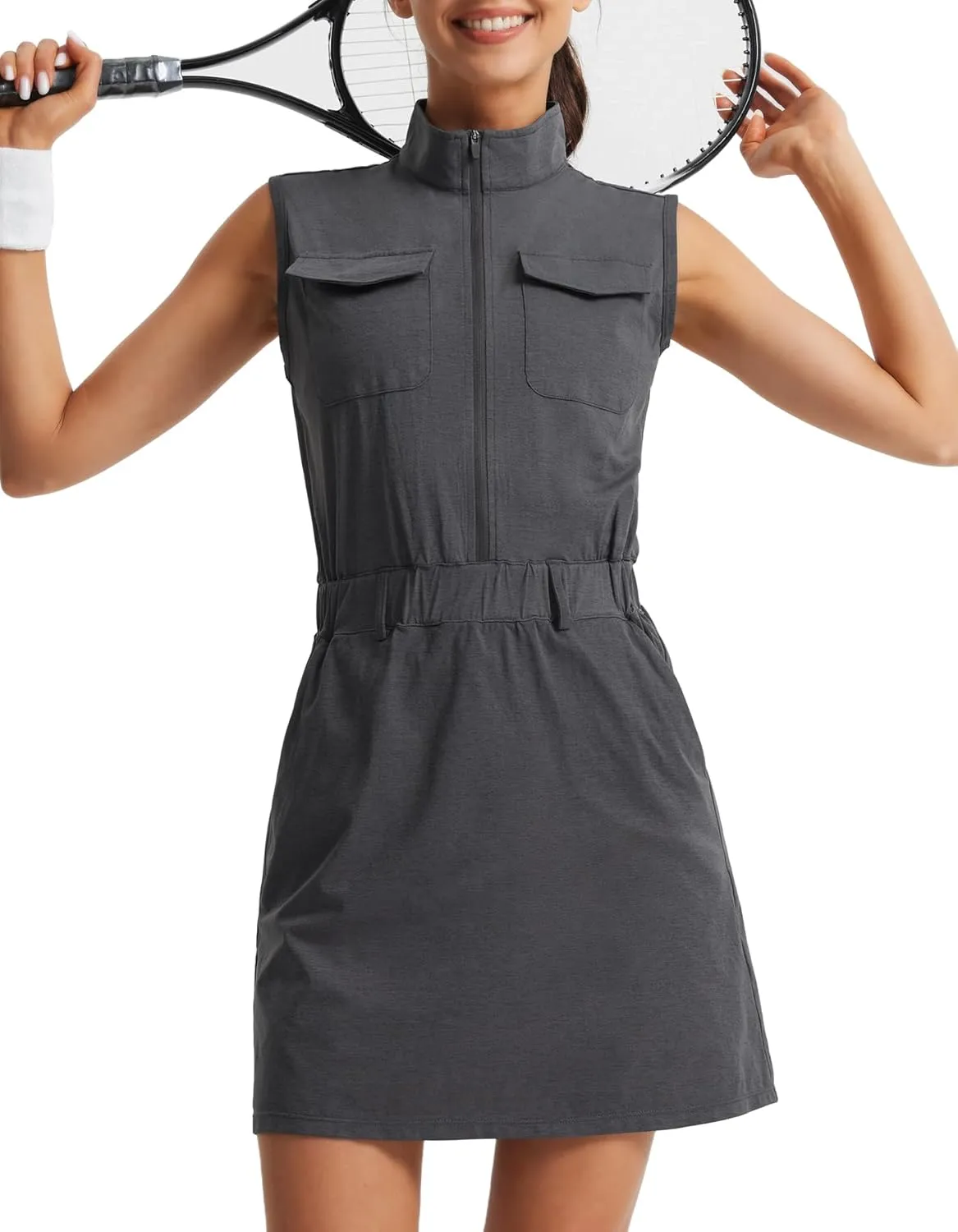 Libin Tennis Golf Dress for Women with Built-in Separate Shorts Athletic Active Exercise Sports Dresses Summer Outfits