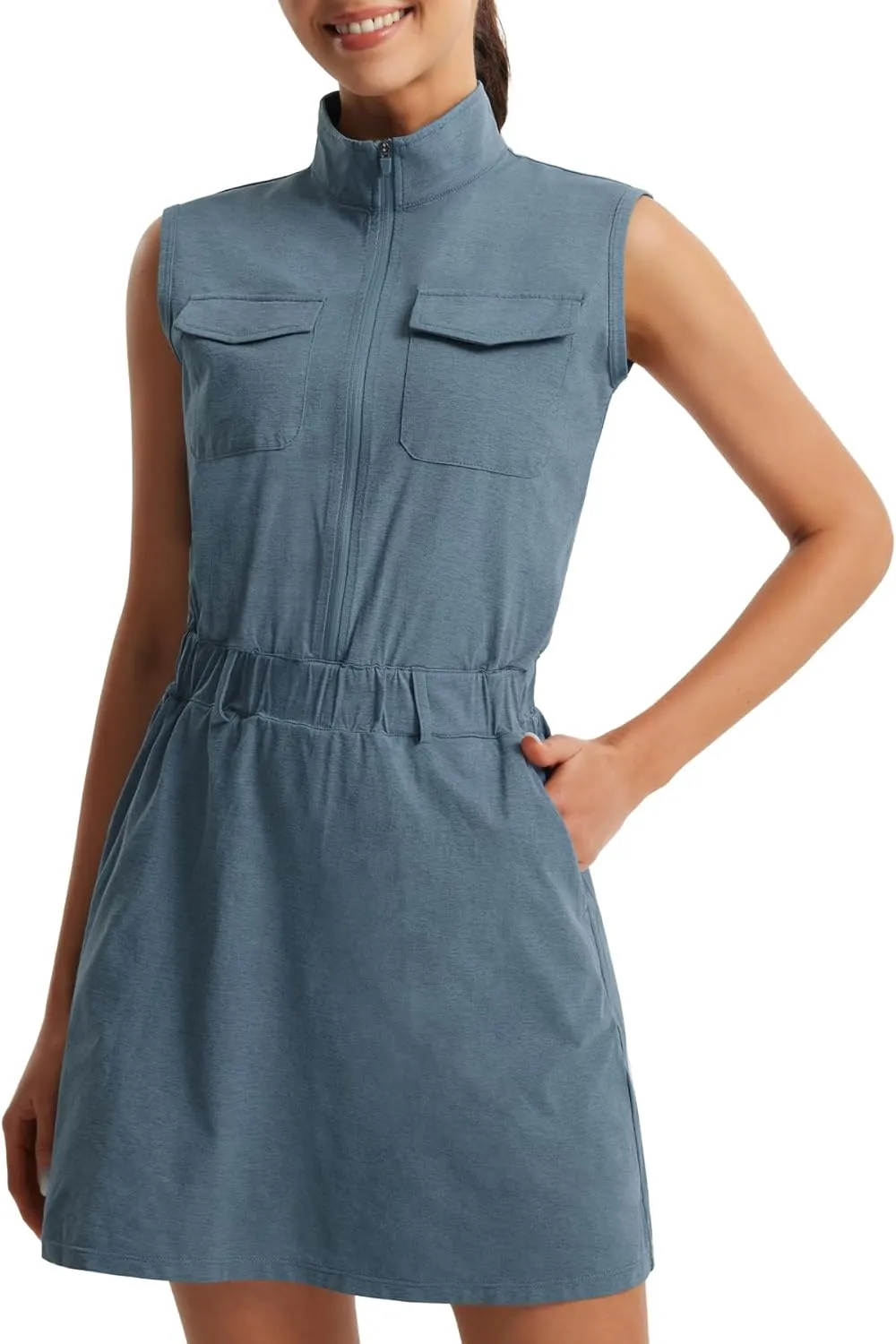 Libin Tennis Golf Dress for Women with Built-in Separate Shorts Athletic Active Exercise Sports Dresses Summer Outfits