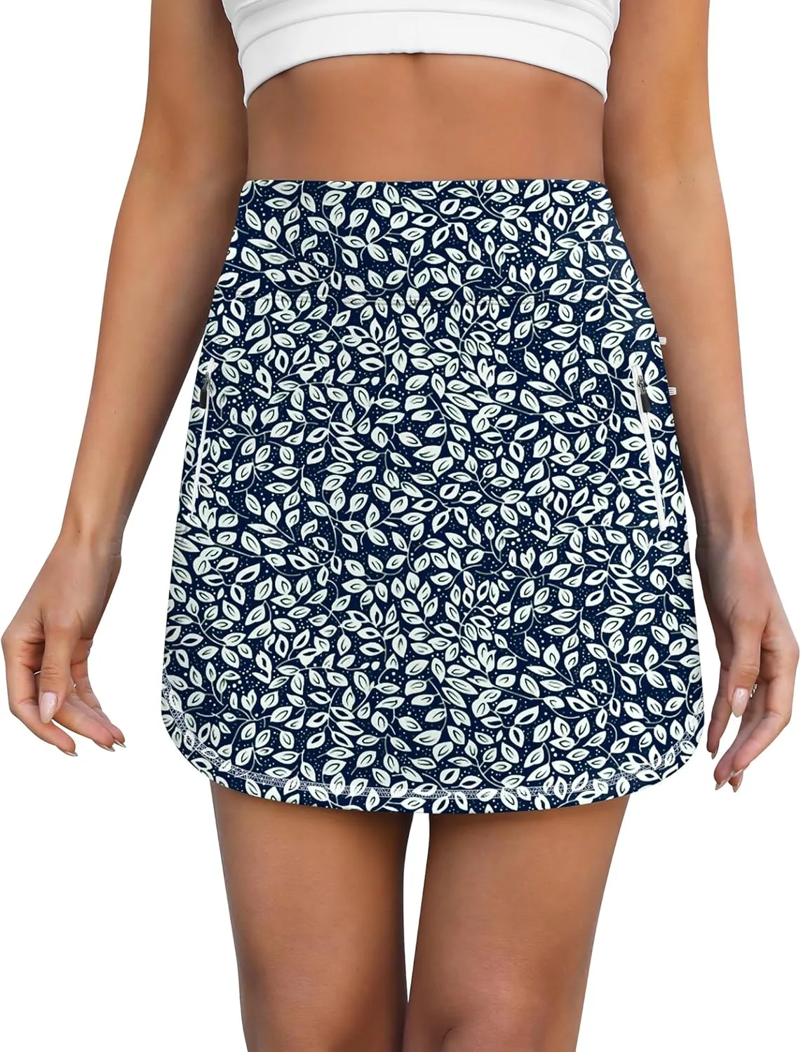 LouKeith Golf Skirts for Women Tennis Skirt with Zipper Pockets High Waisted Running Casual Athletic Skorts Built-in Shorts