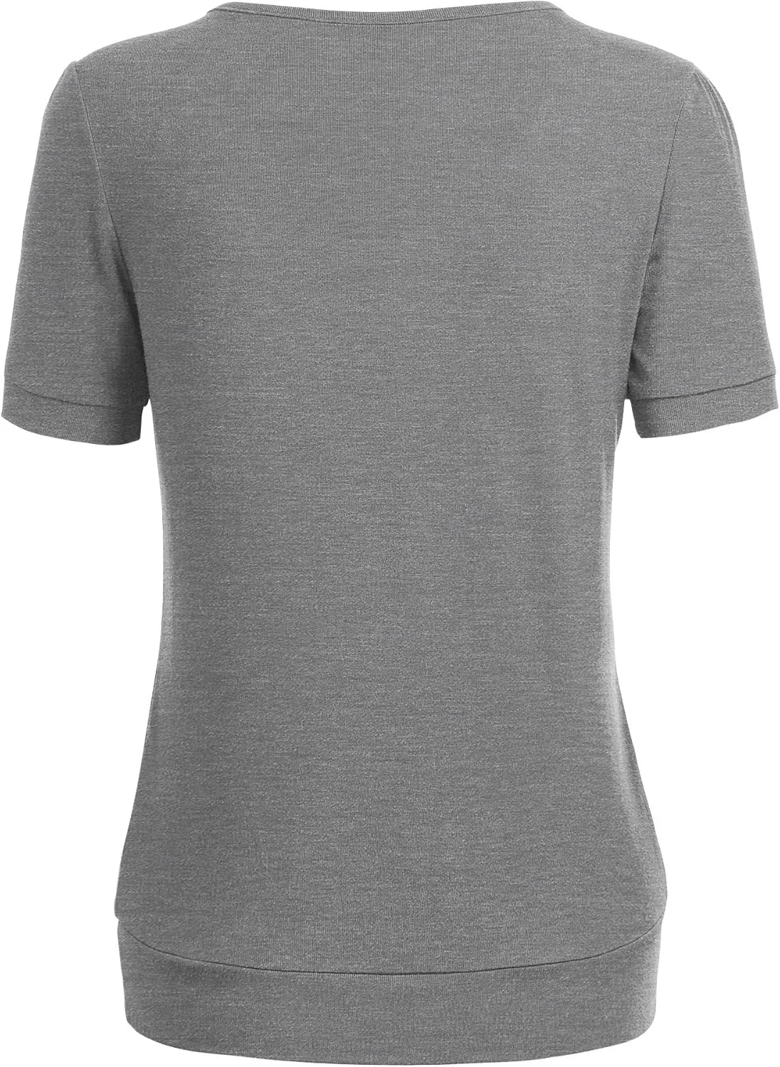 Made By Johnny Women's Scoop Neck Short Sleeve Pleated Front Blouse Tunic Top Plus Size