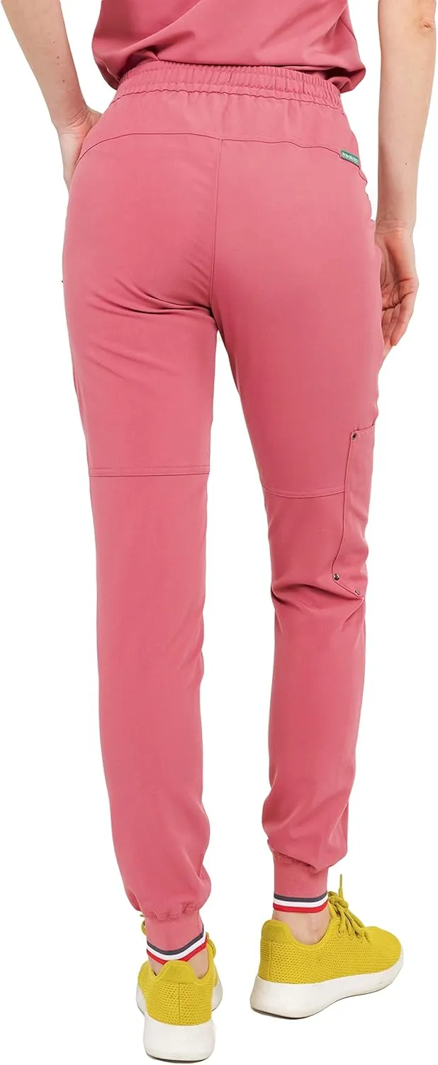 Mediclo Women's Medical Scrub Pants - Catalina Jogger 7 Pockets Eco Friendly Sustainable FYSEL Fabric Tapered Leg Workwear