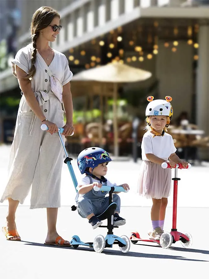 Micro Mini2grow Deluxe Magic LED Three Wheel Convertible Scooter for kids