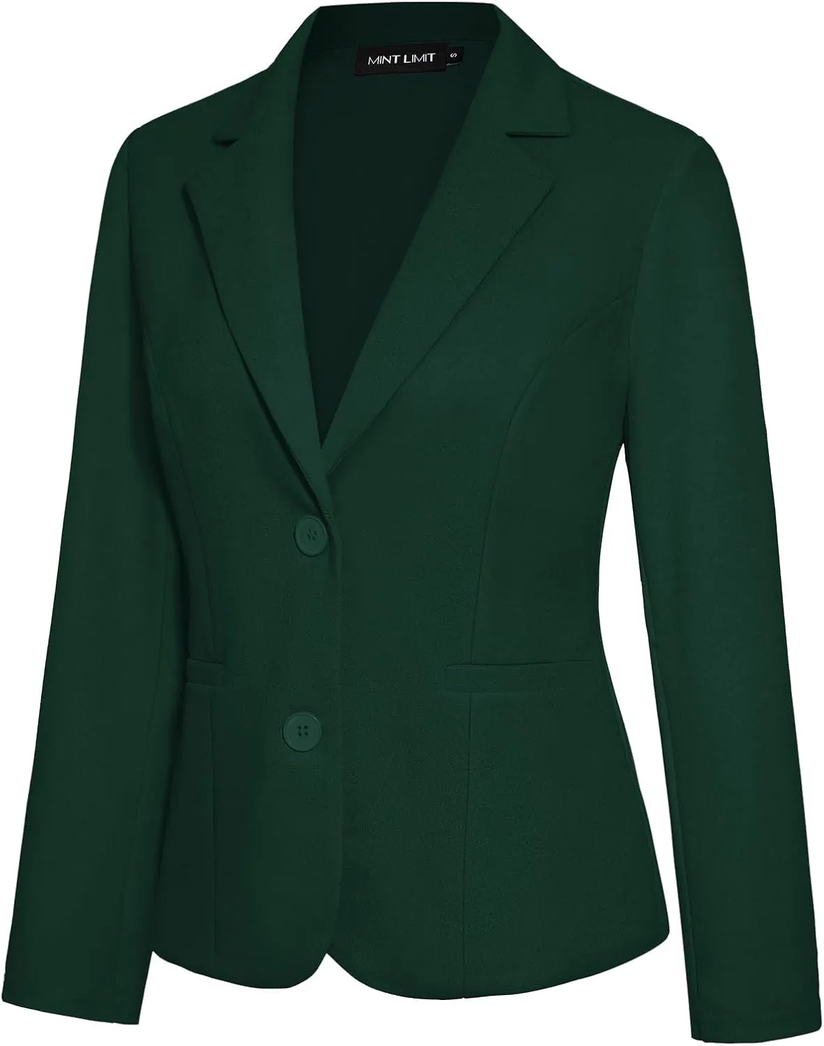 MINTLIMIT Women's Button Front Blazers Long Sleeve Lapel Stretch Casual Office Work Business Blazer Suit Jacket with Pockets