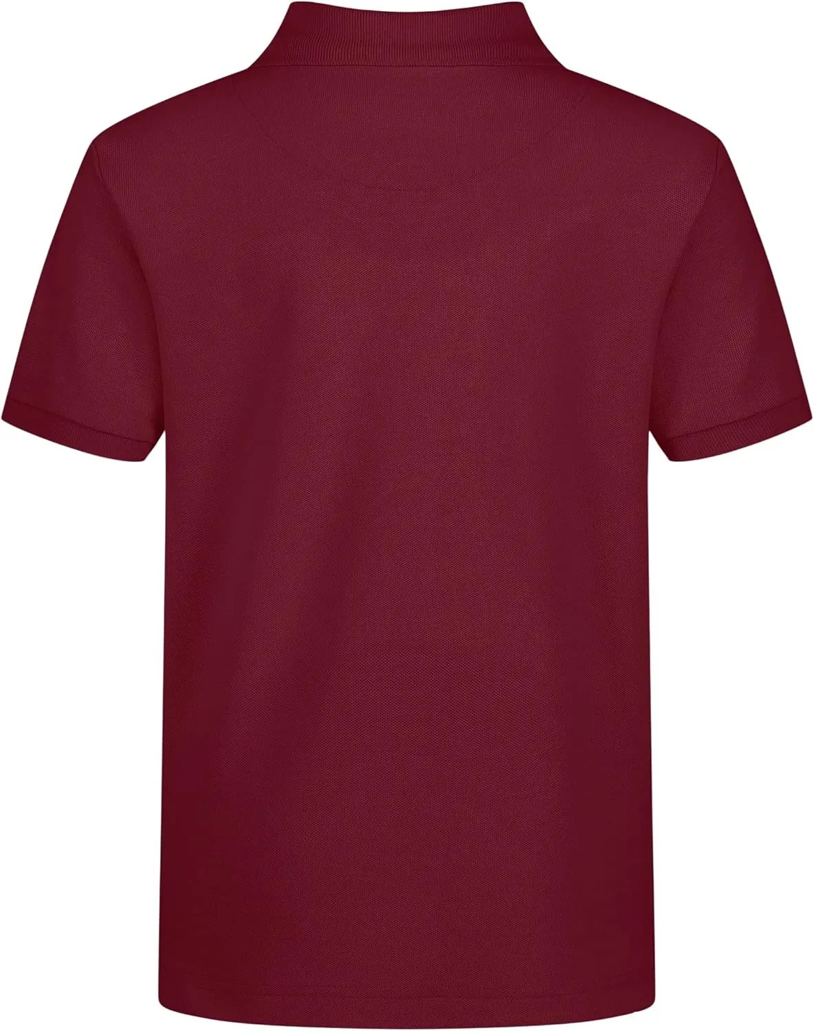 Nautica Boys' Big School Uniform Short Sleeve Polo Shirt, Button Closure, Comfortable & Soft Pique Fabric