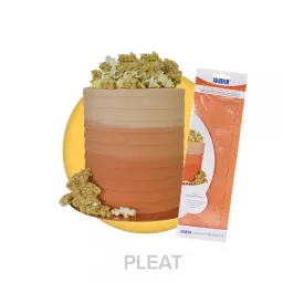 PME Pleat Tall Patterned Edge Side Scraper for Cake Decorating, 10" Transparent