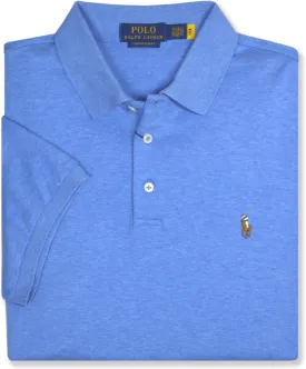POLO RALPH LAUREN Mens Custom Slim Fit Soft Interlock Cotton Three Button Polo Shirt,