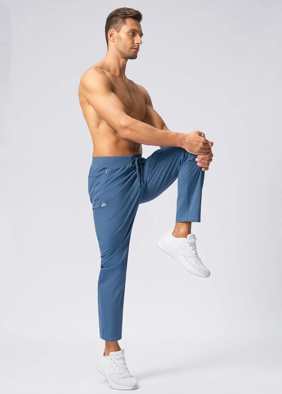 Pudolla Men's Lightweight Sweatpants with Pockets Ultra 4-Way Stretch Soft Joggers for Gym Workout Runing Athletic Pants