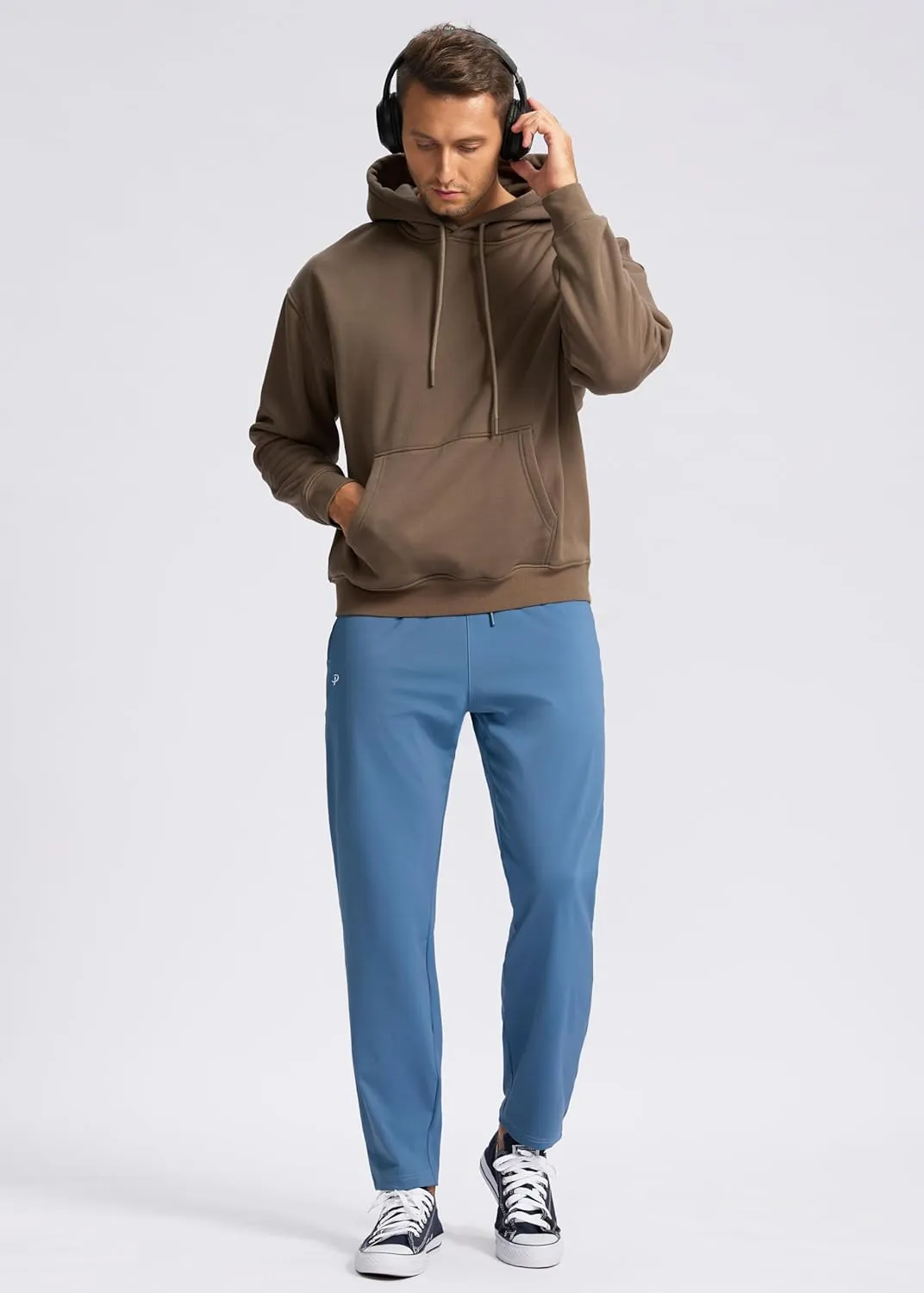 Pudolla Men's Lightweight Sweatpants with Pockets Ultra 4-Way Stretch Soft Joggers for Gym Workout Runing Athletic Pants