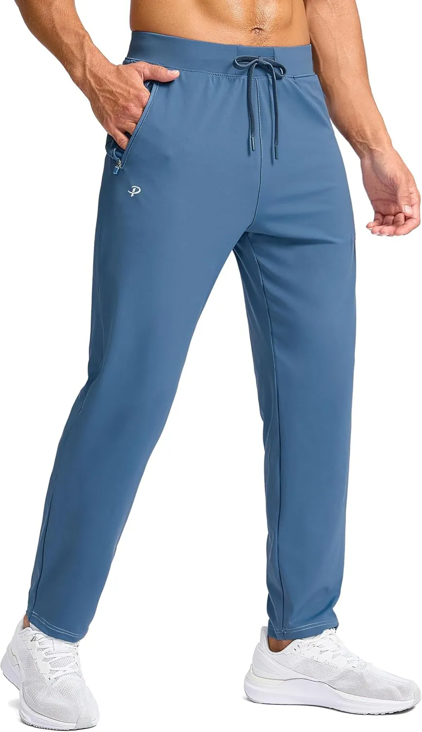 Pudolla Men's Lightweight Sweatpants with Pockets Ultra 4-Way Stretch Soft Joggers for Gym Workout Runing Athletic Pants