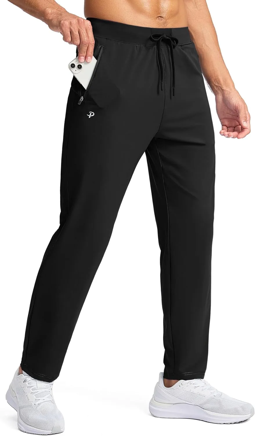Pudolla Men's Lightweight Sweatpants with Pockets Ultra 4-Way Stretch Soft Joggers for Gym Workout Runing Athletic Pants