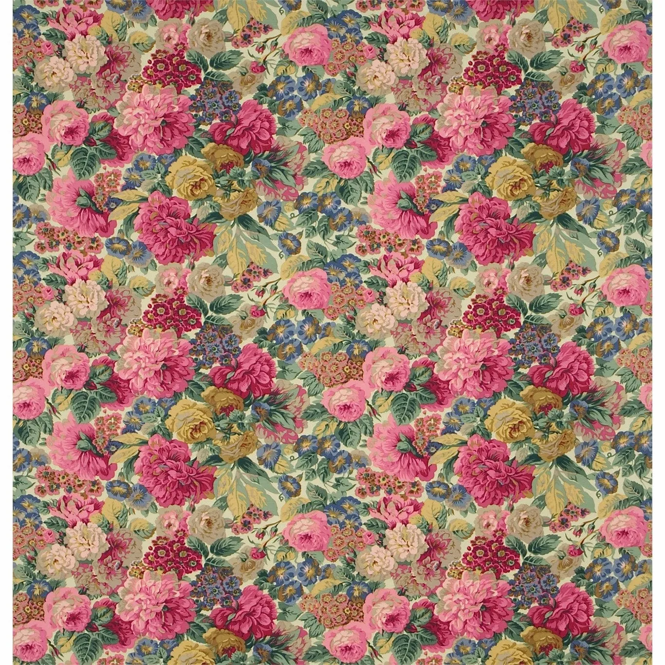 Rose and Peony Red Fabric
