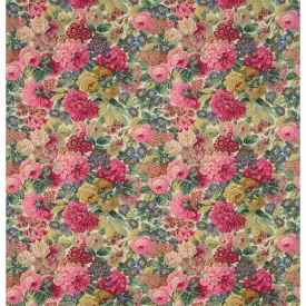 Rose and Peony Red Fabric
