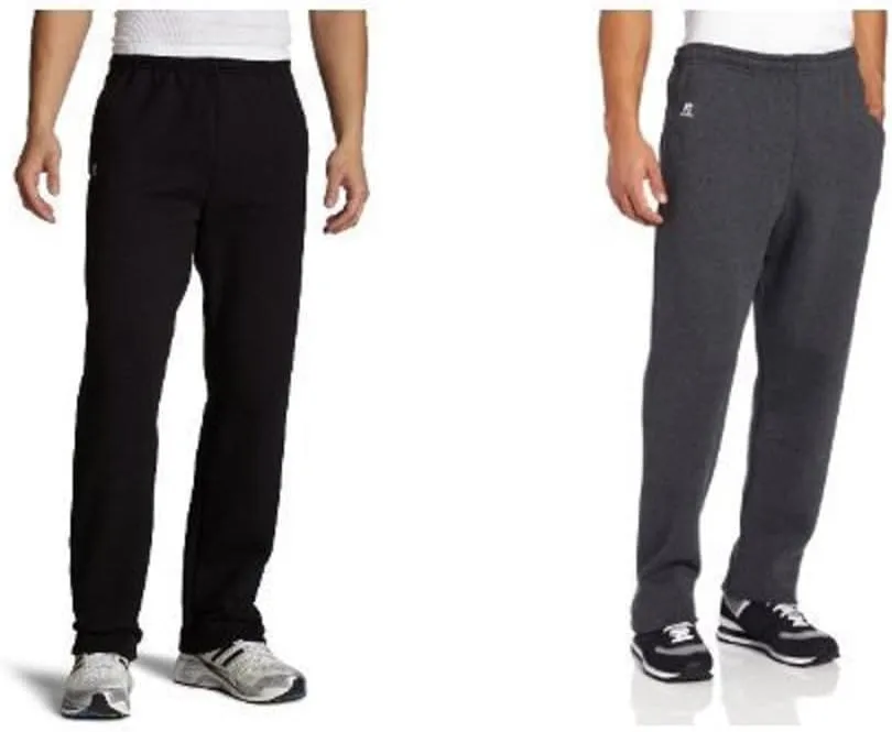 Russell Athletic Men's Dri Power Fleece Open Bottom Sweatpants with Pockets, Relaxed Fit, Moisture Wicking