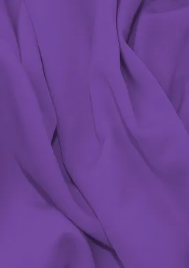 Sienna Crepe Fabric Purple 60" (150cms) Plain Dyed Luxury Soft Feel Dress/craft/fashion