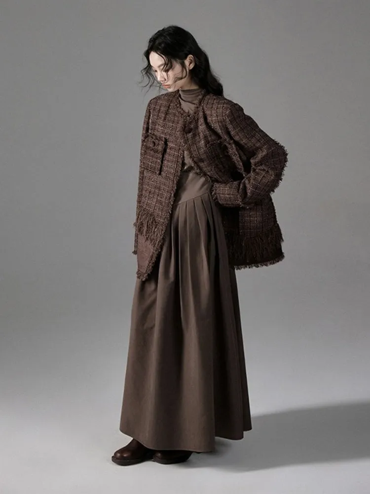 Switching Design Draped Pleated Dress【s0000004396】