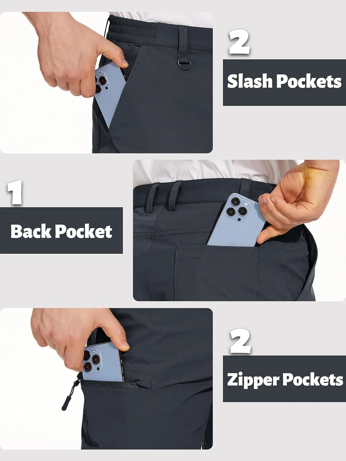 TACVASEN Men's Hiking Cargo Shorts Quick Dry Lightweight for Outdoor Golf Fishing Tactical Casual with Multi Pockets