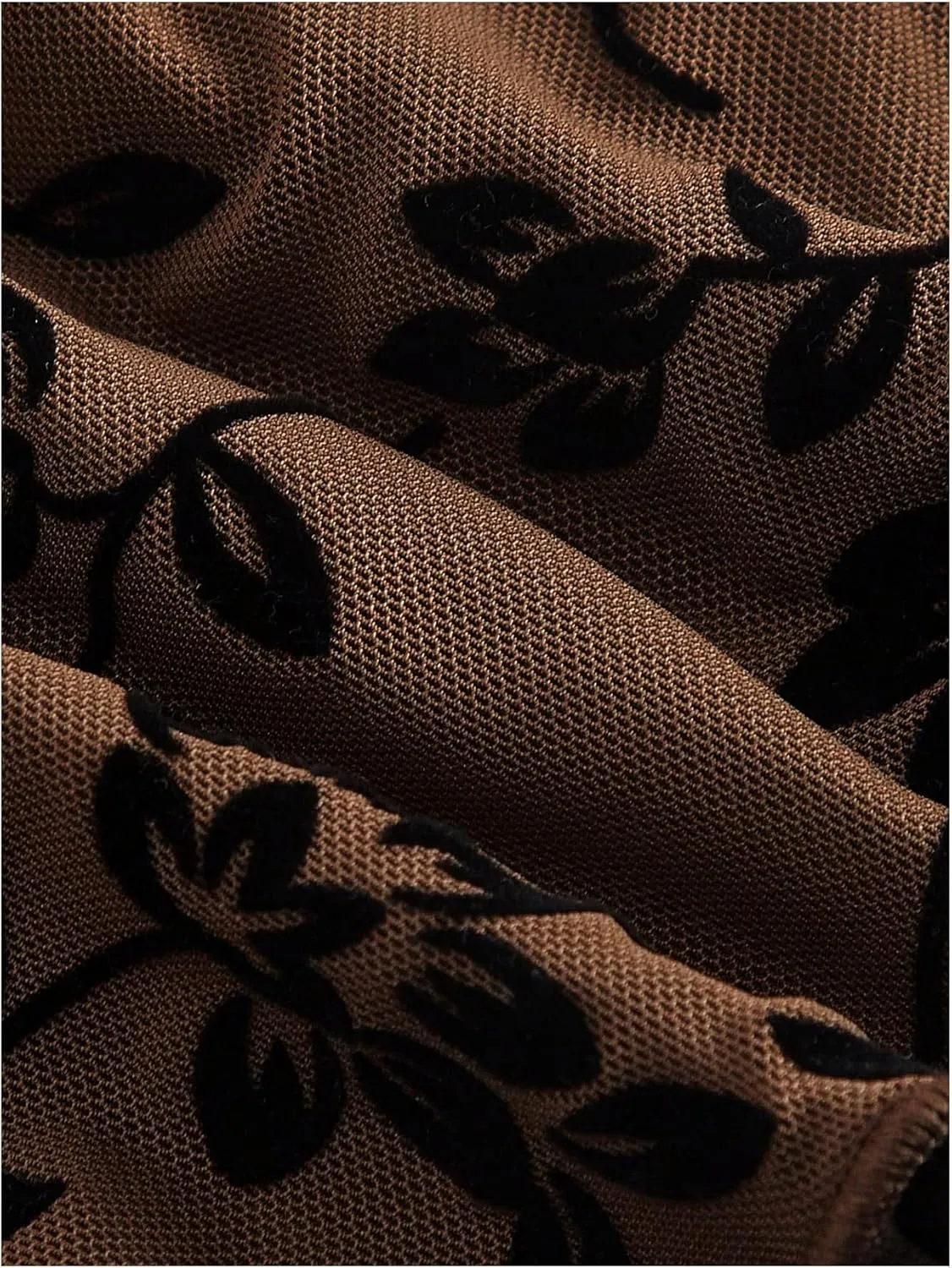 Verdusa Women's Ruched Floral Mesh Crop Cami Top Sleeveless Slim Fit Going Out Tops