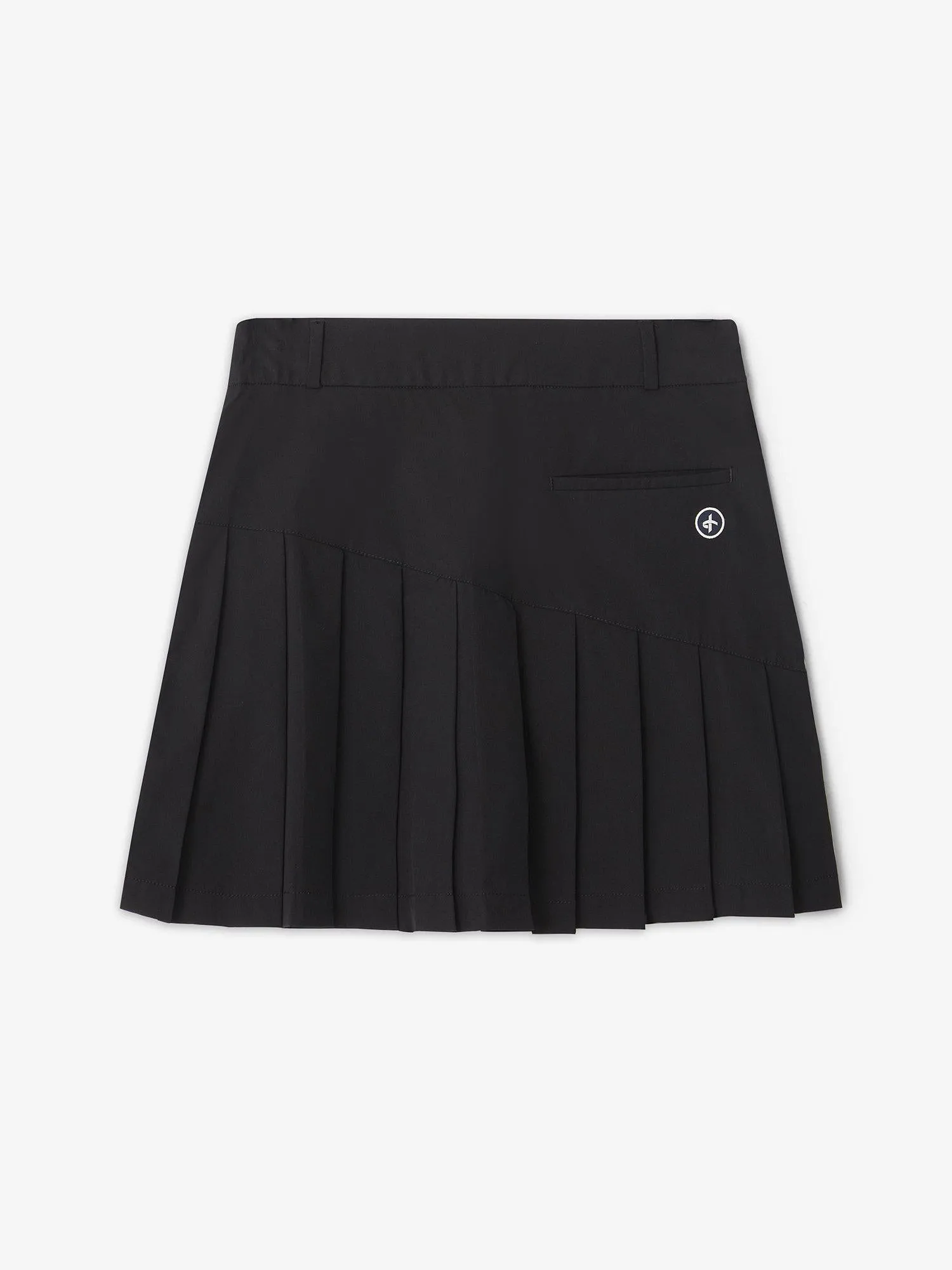 W SOLID PLEAT SKORT Black