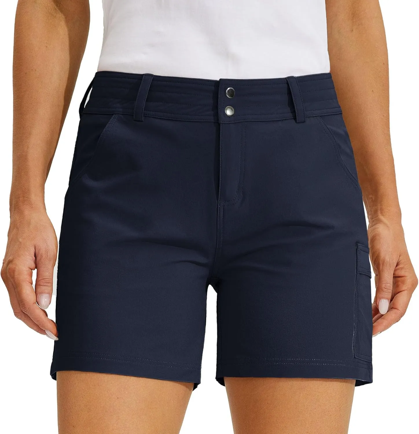 Willit Women's Golf Cargo Shorts Quick Dry Hiking Athletic Casual Summer Shorts with Pockets 5"