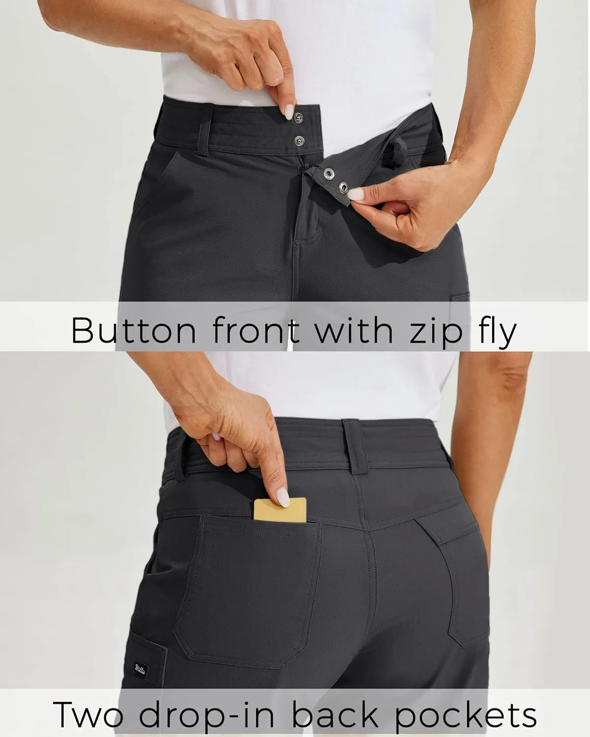 Willit Women's Golf Cargo Shorts Quick Dry Hiking Athletic Casual Summer Shorts with Pockets 5"