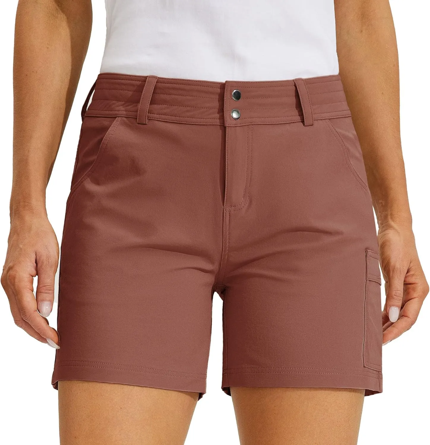 Willit Women's Golf Cargo Shorts Quick Dry Hiking Athletic Casual Summer Shorts with Pockets 5"